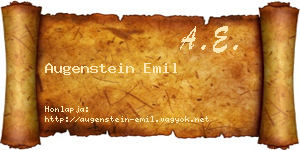 Augenstein Emil névjegykártya