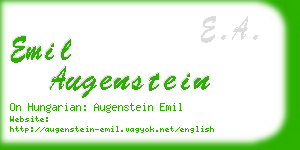 emil augenstein business card